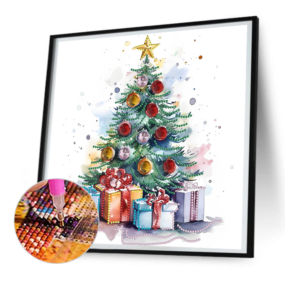 Christmas Tree - Special Shaped Drill Diamond Painting 30*30CM