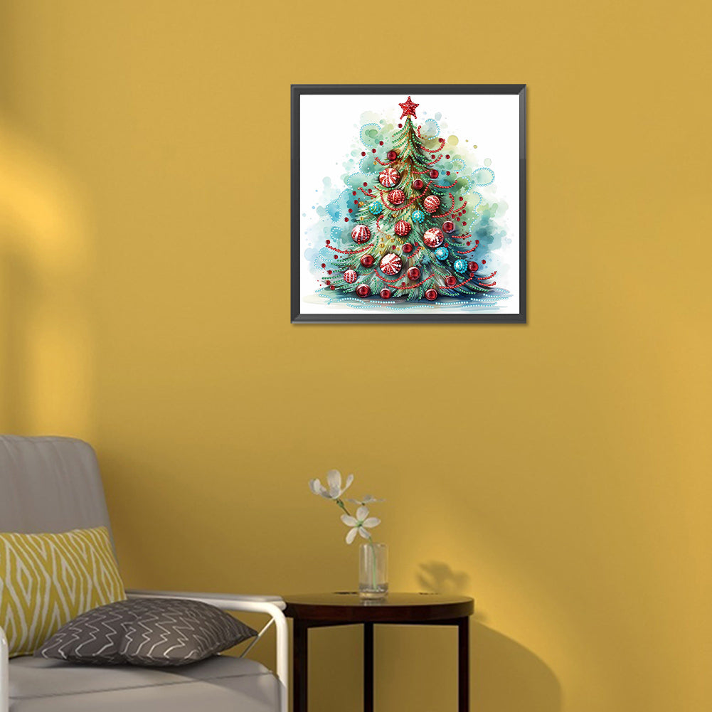 Christmas Tree - Special Shaped Drill Diamond Painting 30*30CM