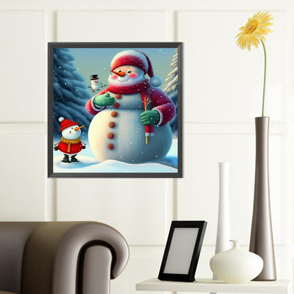 Snowman - Full Round Drill Diamond Painting 40*40CM