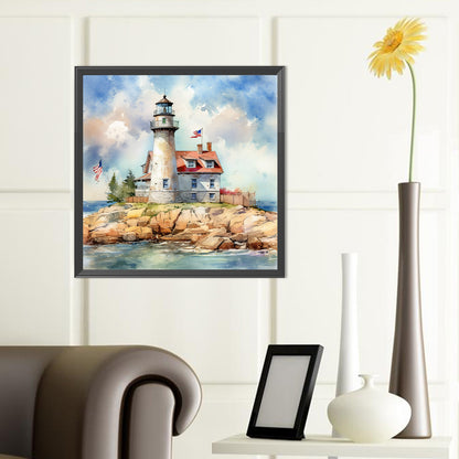 Lighthouse - Full Round Drill Diamond Painting 40*40CM