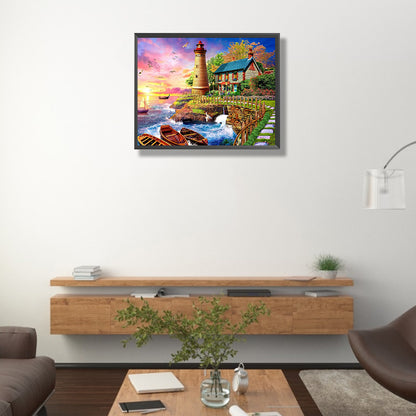 Countryside Mountains - Full Round Drill Diamond Painting 50*40CM