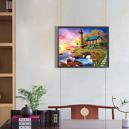 Countryside Mountains - Full Round Drill Diamond Painting 50*40CM