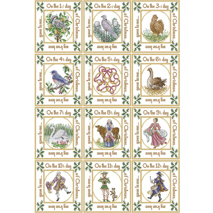 Twelfth Day Of Christmas - 14CT Stamped Cross Stitch 64*82CM(Joy Sunday)