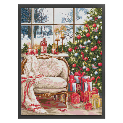 Decorate For Christmas - 14CT Stamped Cross Stitch 44*59CM(Joy Sunday)