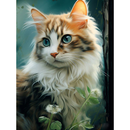 Cat - Full AB Dril Square Diamond Painting 30*40CM