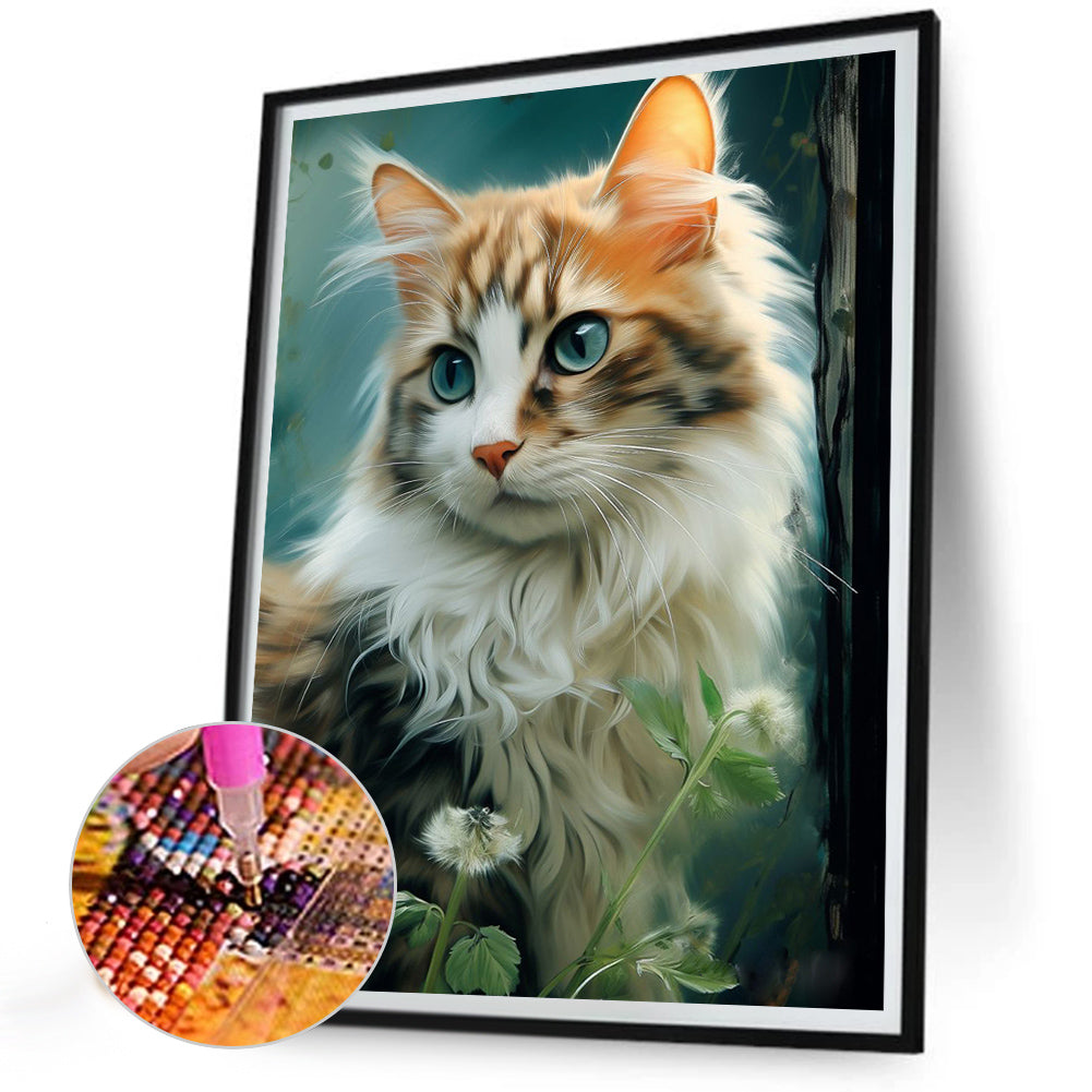 Cat - Full AB Dril Square Diamond Painting 30*40CM