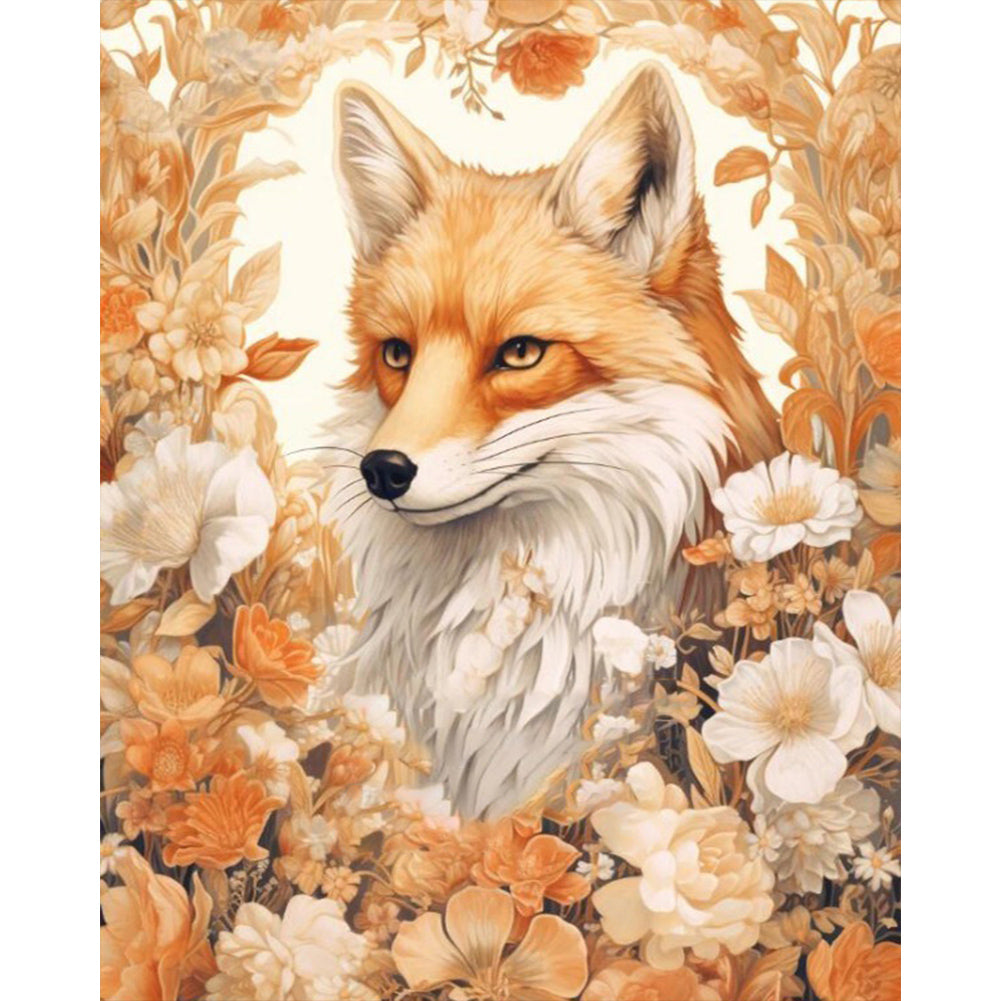 Fox - Full AB Dril Round Diamond Painting 40*50CM