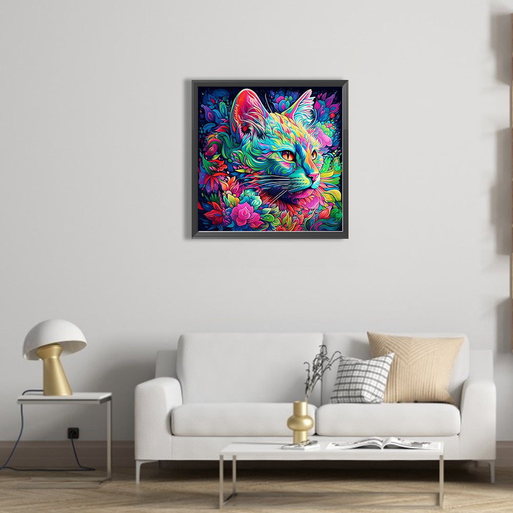 Cat - Full AB Dril Round Diamond Painting 40*40CM