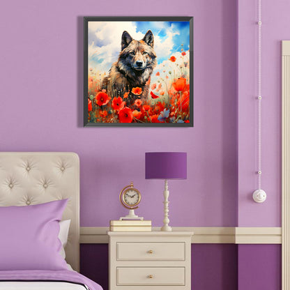 Poppy And Wolf - Full Round Drill Diamond Painting 40*40CM