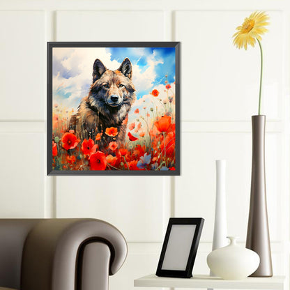 Poppy And Wolf - Full Round Drill Diamond Painting 40*40CM