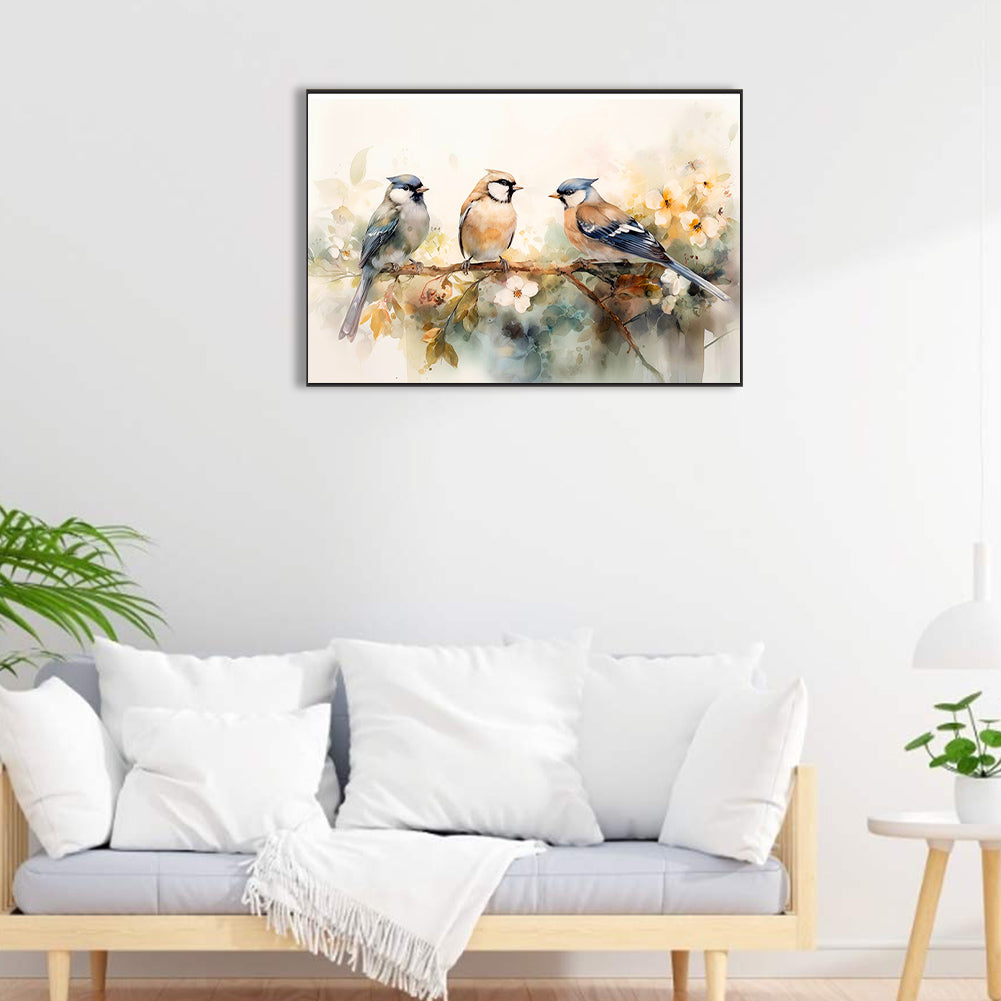 Beautiful Bird Flying On The Branch - Full Round Drill Diamond Painting 40*60CM