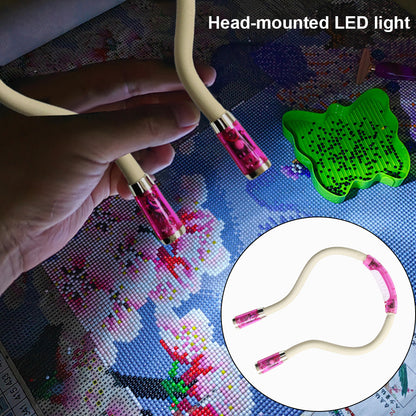 Diamond Painting LED Headlamp Neck Reading Light for /Knitting/Camping/Repairing