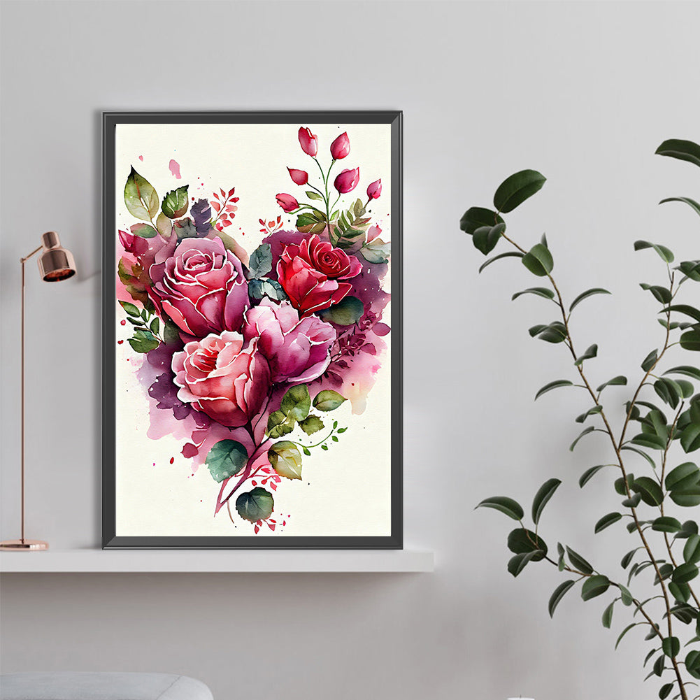 Love Rose - Full Round Drill Diamond Painting 40*60CM