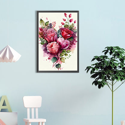 Love Rose - Full Round Drill Diamond Painting 40*60CM