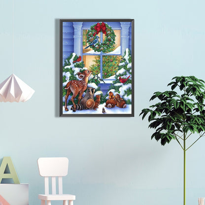 Forest Animals And Christmas - Full Round Drill Diamond Painting 45*60CM