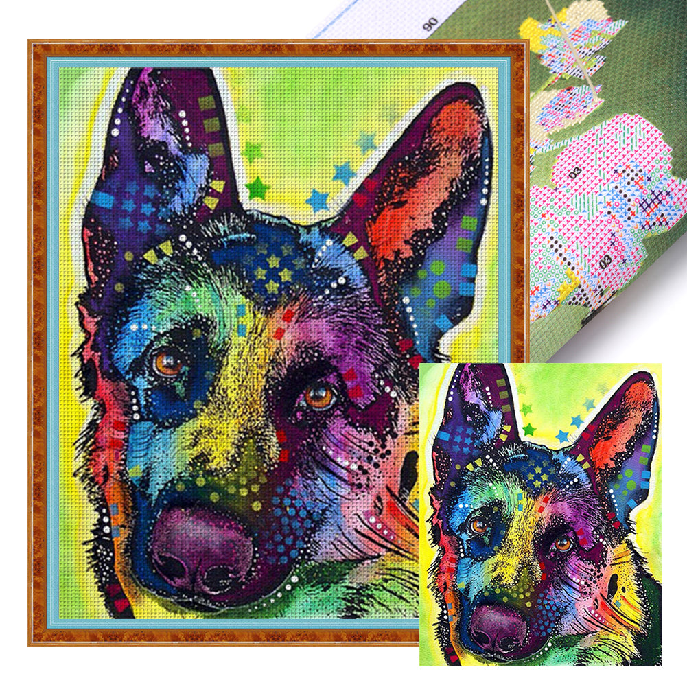 Colorful Dogs - 11CT Stamped Cross Stitch 40*50CM