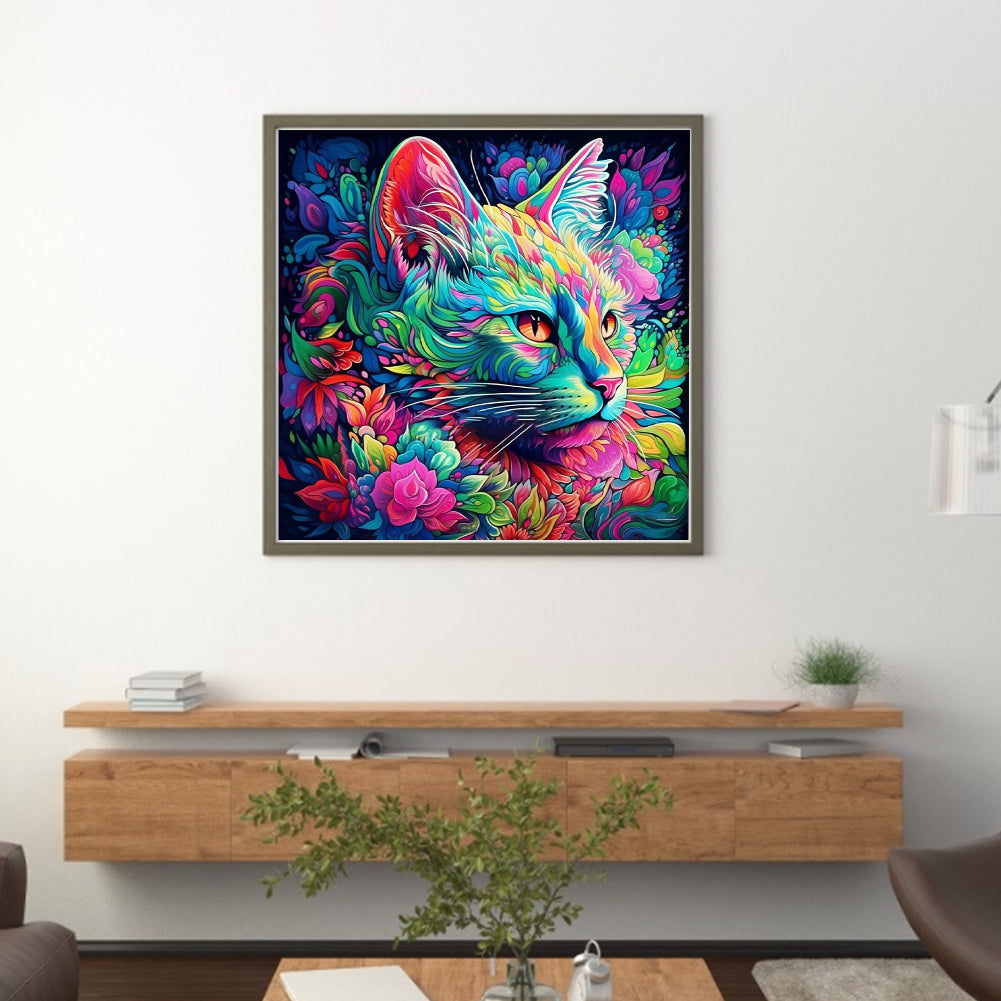 Colorful Cats - 11CT Stamped Cross Stitch 50*50CM