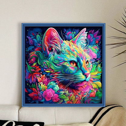 Colorful Cats - 11CT Stamped Cross Stitch 50*50CM