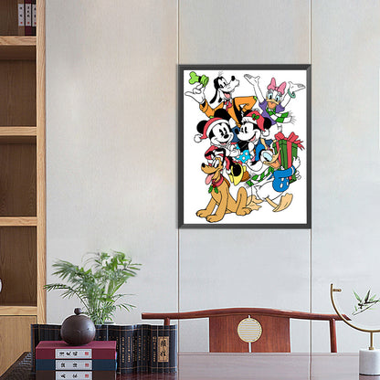 Christmas Mickey Mouse And Friends - Full Round Drill Diamond Painting 40*50CM