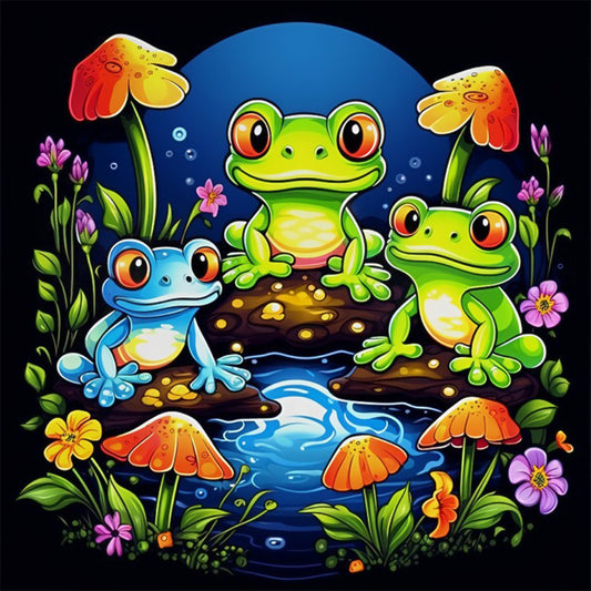 Frog - Full Round Drill Diamond Painting 40*40CM