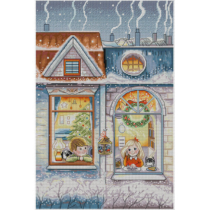 Winter Story - 14CT Stamped Cross Stitch 34*50CM(Joy Sunday)