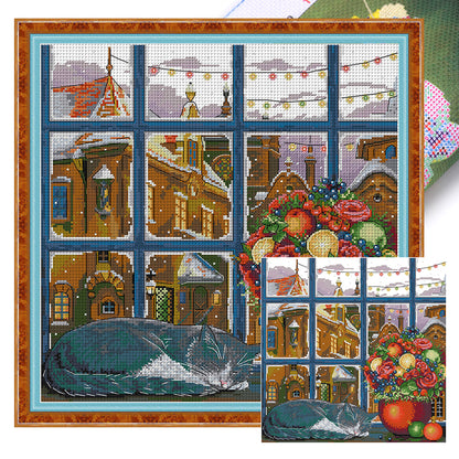 Winter Dreams - 14CT Stamped Cross Stitch 41*41CM(Joy Sunday)