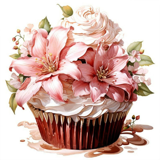 Lily Cupcakes - Full Round Drill Diamond Painting 40*40CM