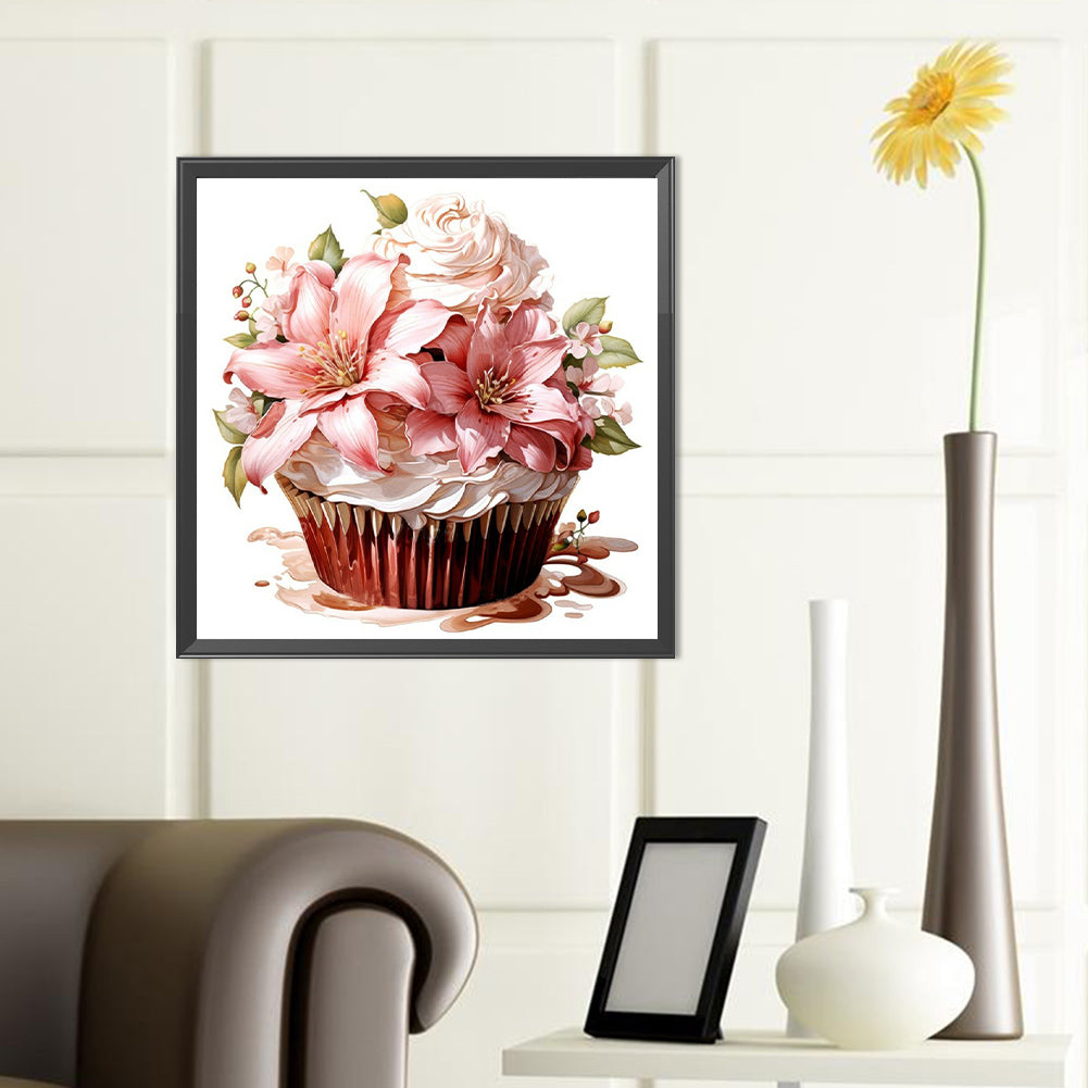 Lily Cupcakes - Full Round Drill Diamond Painting 40*40CM