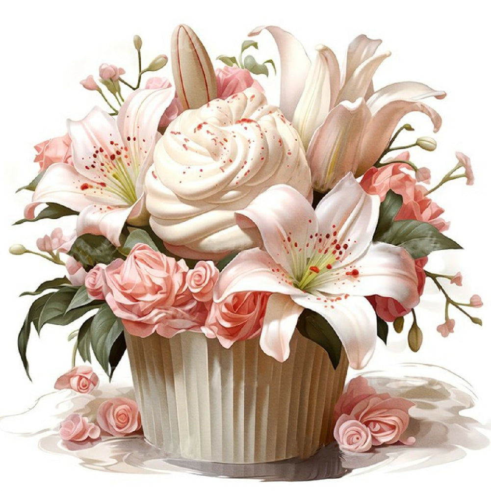 Lily Cupcakes - Full Round Drill Diamond Painting 40*40CM