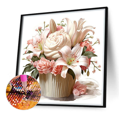 Lily Cupcakes - Full Round Drill Diamond Painting 40*40CM