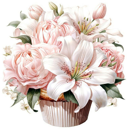 Lily Cupcakes - Full Round Drill Diamond Painting 40*40CM