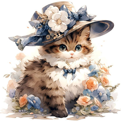 Miss Dog And Miss Cat - Full Round Drill Diamond Painting 40*40CM