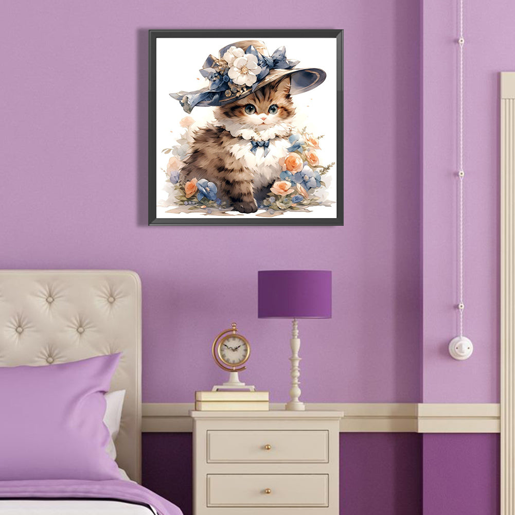 Miss Dog And Miss Cat - Full Round Drill Diamond Painting 40*40CM