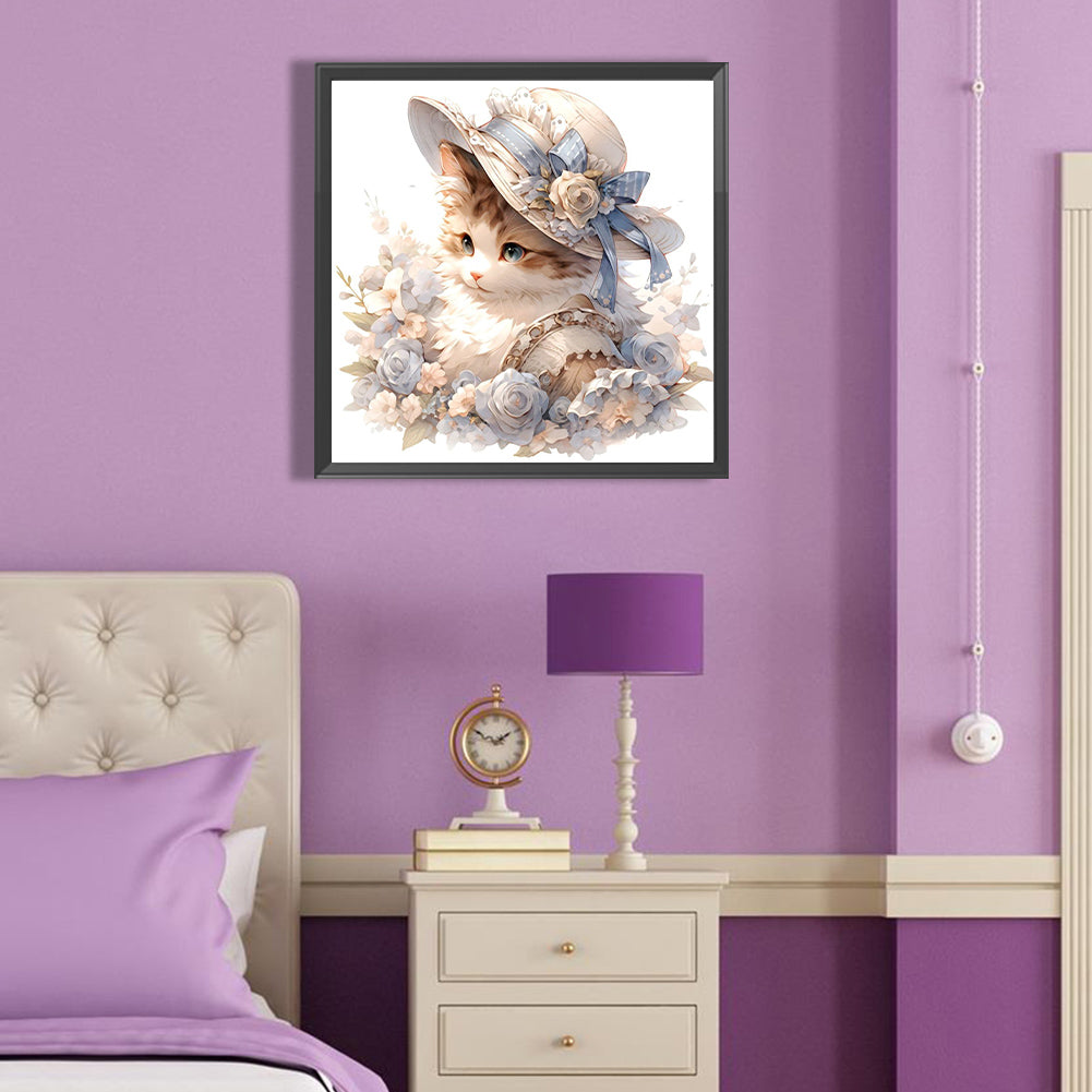 Miss Dog And Miss Cat - Full Round Drill Diamond Painting 40*40CM