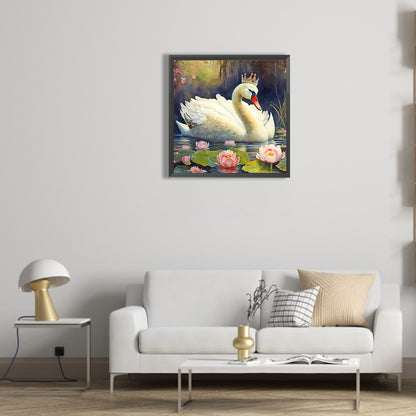 White Swan - Full Round Drill Diamond Painting 30*30CM
