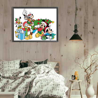 Christmas With Mickey Mouse And Friends - Full Round Drill Diamond Painting 40*30CM