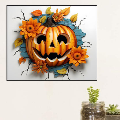 Happy Broken Pumpkin - Full Round Drill Diamond Painting 60*50CM