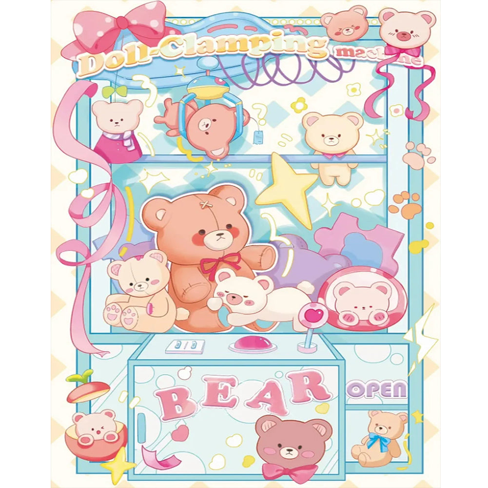 Cute Cartoon Bear Locker - Full Round Drill Diamond Painting 40*50CM