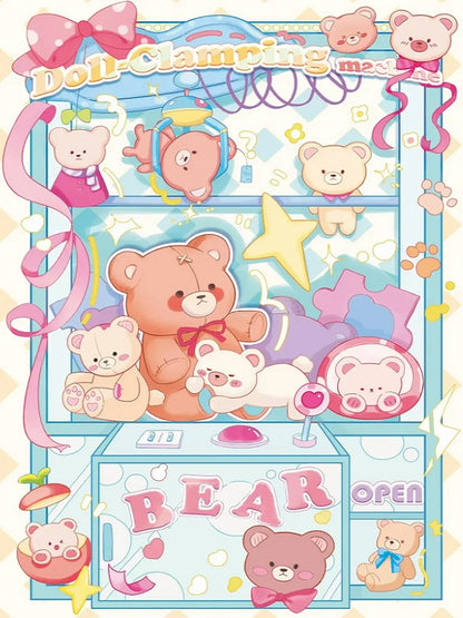 Cute Cartoon Bear Locker - Full Round Drill Diamond Painting 40*50CM