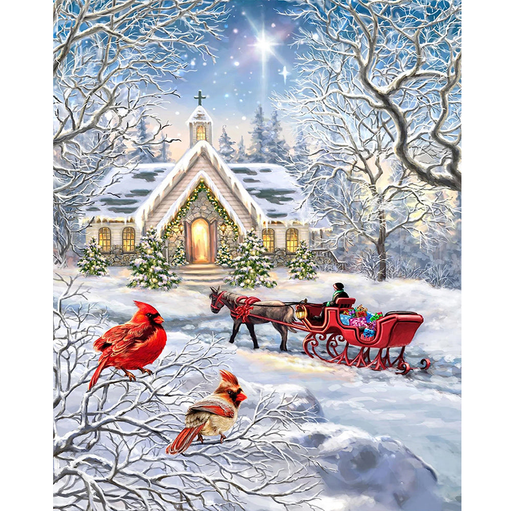 Snow Outside - Full Round Drill Diamond Painting 40*50CM