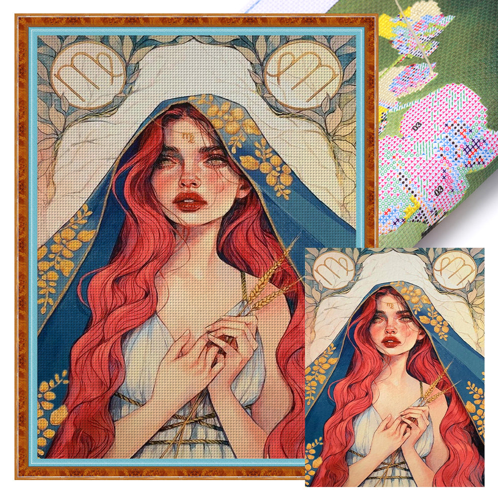 Girl - 11CT Stamped Cross Stitch 40*55CM