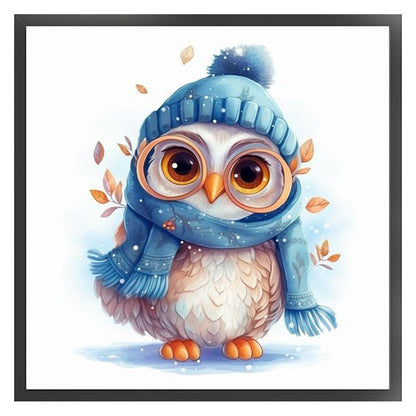 Winter Owl - 18CT Stamped Cross Stitch 25*25CM