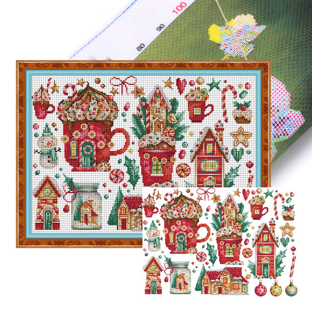 Celebrate Christmas - 11CT Stamped Cross Stitch 54*41CM(Joy Sunday)