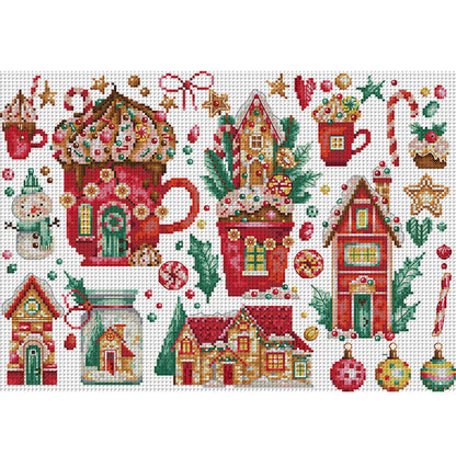 Celebrate Christmas - 11CT Stamped Cross Stitch 54*41CM(Joy Sunday)