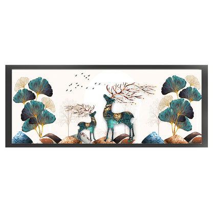 Ginkgo Leaf Fortune Deer - 11CT Stamped Cross Stitch 150*60CM