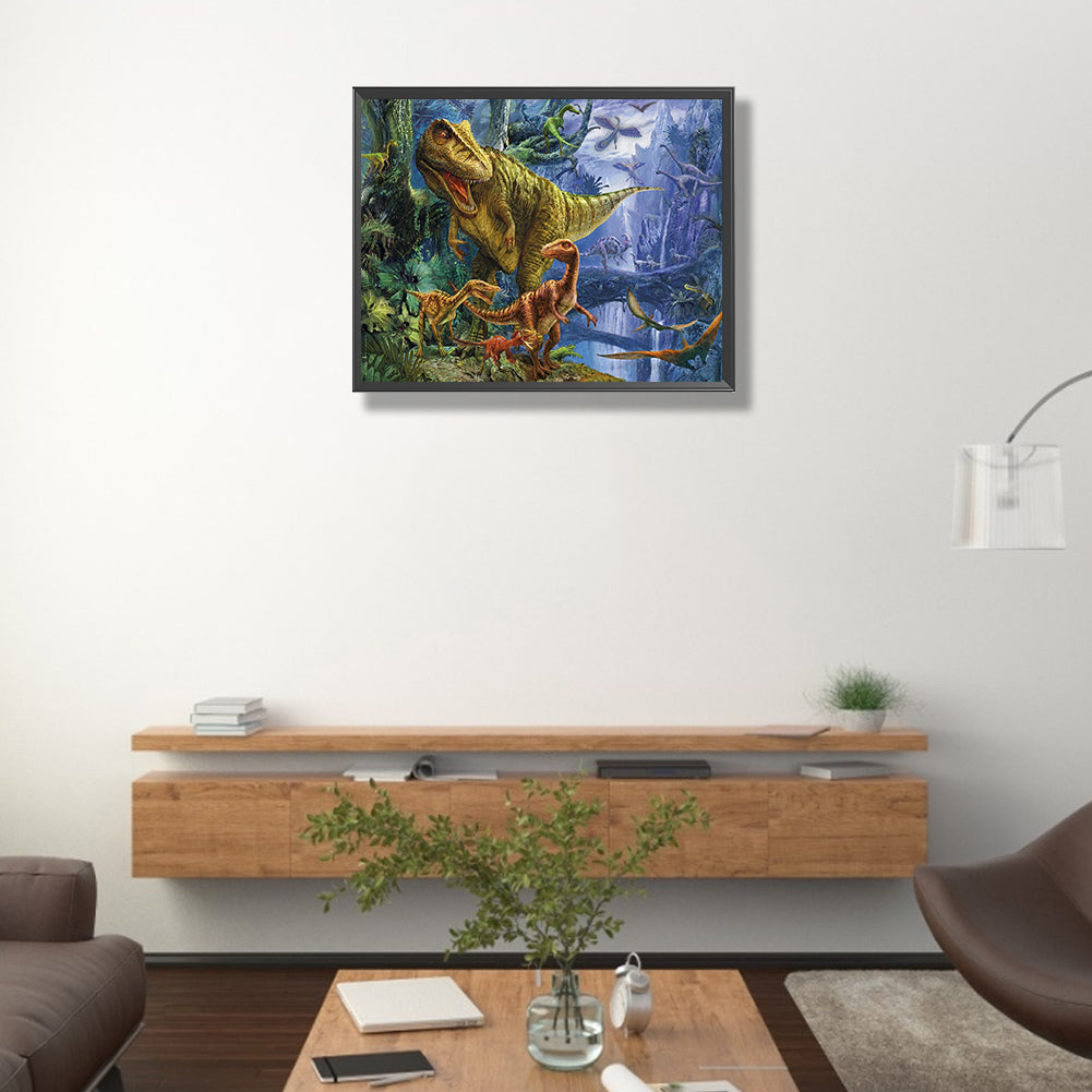 Dinosaur - Full Round Drill Diamond Painting 50*40CM