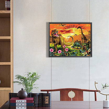 Dinosaur - Full Round Drill Diamond Painting 50*40CM