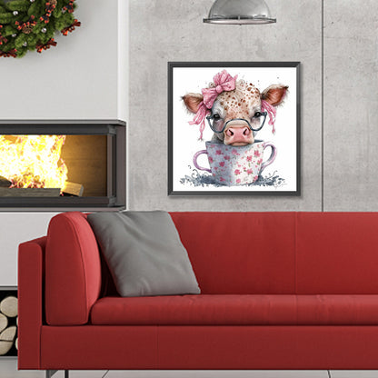 Dairy Cow - Full Round Drill Diamond Painting 30*30CM