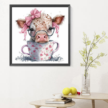 Dairy Cow - Full Round Drill Diamond Painting 30*30CM