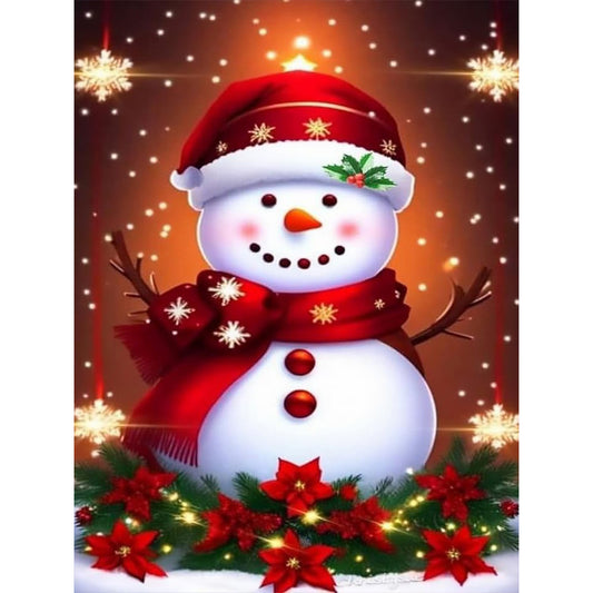 Christmas Snowman - Full Round Drill Diamond Painting 30*40CM